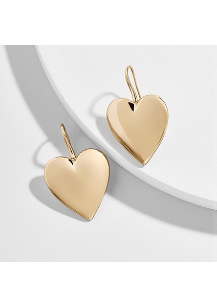 Moda Punk Tarzı Bayanlar Altın Siyah Renk Kanca Damla Küpe Sevimli Moda Aşk Kalp Küpe Bildirimi Küpe Kadınlar Için Altın (Yurt Dışından) indirimleri