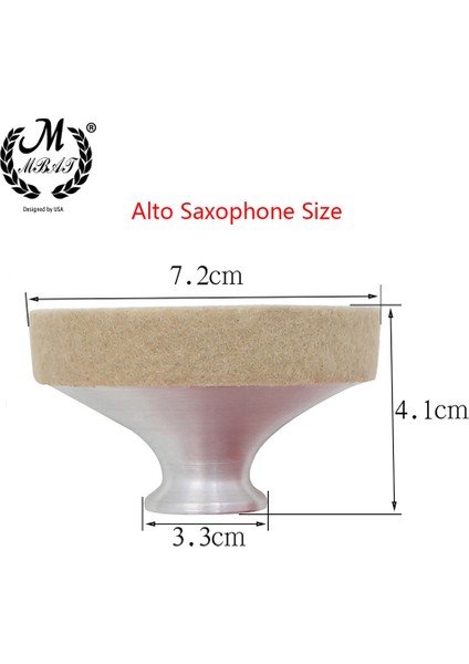 Alto Tarzı M Mbat Light-Weight Aluminum Mute Silencer Dampener For Alto Tenor Soprano Saxophone Sax Lover Woodwind Instrument Accessories (Yurt Dışından)