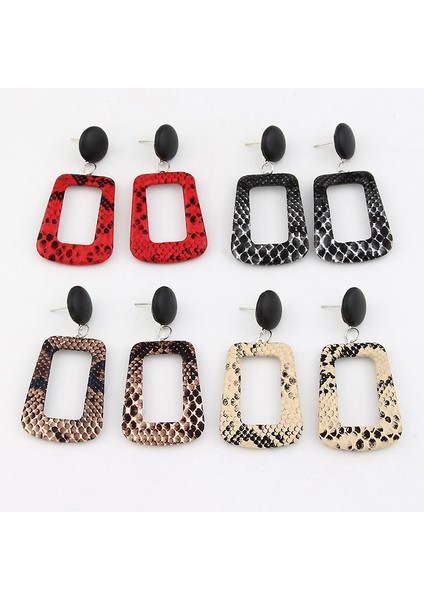 Büyük Boy Punk Vintage Damla Küpe Kadınlar Için Geometrik Bildirimi Küpe Yılan Derisi Kolye Küpe Moda Parti Takı Küpe Siyah (Yurt Dışından) modelleri