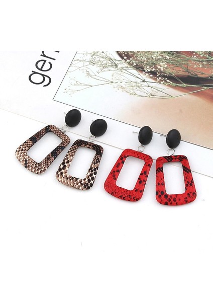 Büyük Boy Punk Vintage Damla Küpe Kadınlar Için Geometrik Bildirimi Küpe Yılan Derisi Kolye Küpe Moda Parti Takı Küpe Siyah (Yurt Dışından) indirimleri