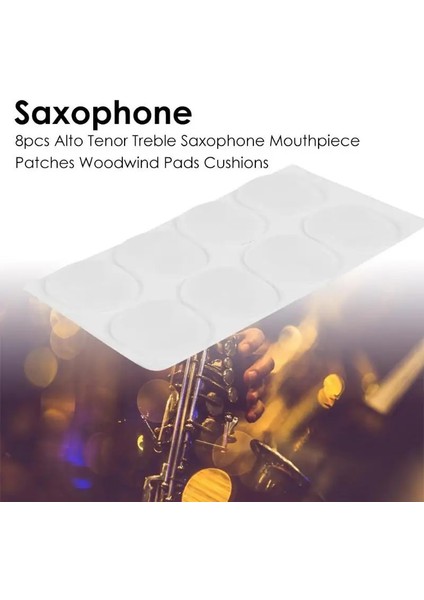 0,8 mm Stili 8 Adet Alto Tenor Tiz Saksafon Sax Ağızlık Yamaları Pedleri Silikon Yastıklar Nefesli Aksesuarlar (Yurt Dışından) modelleri