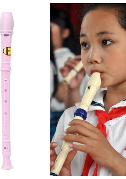 1 Adet Plastik Müzik Aleti Soprano Kaydedici Uzun Flüt 8 Delik Pembe (Yurt Dışından) modelleri