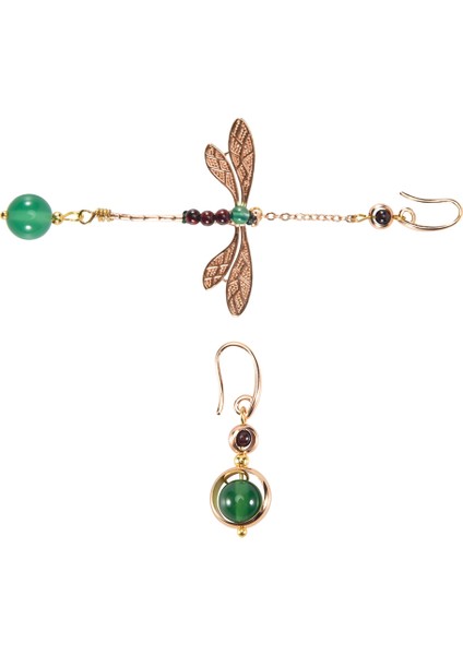 Etnik Vintage Yusufçuk Taş Boncuk Asimetrik Dangle Küpe Moda Takı Damla Kanca Küpe Kadınlar Için Hediye (Yurt Dışından) fiyatları