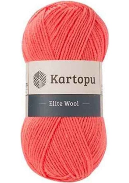 Elite Wool K1212 Turuncu %49 Yün Örgü Ipi Kazak & Süveter & Hırka & Yelek Kışlık Örgü Ipi