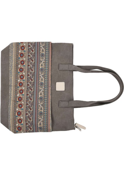 Kadın Omuz Çantası Rahat Ulusal Rüzgar Tote Çanta Kadın Çantası Kanvas Çanta Taşınabilir Büyük Çanta Alışveriş Çantası (Yurt Dışından) indirimleri