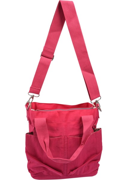 Yeni Gelen Moda Rahat Su Geçirmez Naylon Omuz Askılı Çanta (Kırmızı Gül) (Yurt Dışından)