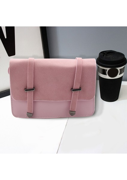 Vintage Moda Çanta Pu Deri Çanta Kadın Tasarımcı Çanta Mat Kalıplaşmış Omuz Çantası Kare Telefon Çantası (Pembe) (Yurt Dışından) fiyatları