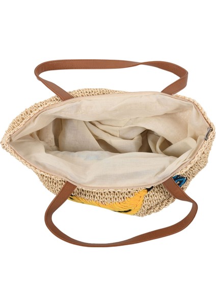 Sıcak El Yapımı Plaj Çantası Bohemian Yaz Hasır Çanta Rattan Seyahat Kadın Omuz Çantaları (Yurt Dışından) modelleri