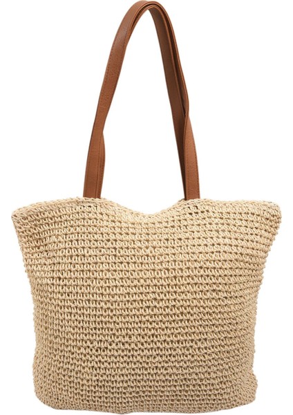 Sıcak El Yapımı Plaj Çantası Bohemian Yaz Hasır Çanta Rattan Seyahat Kadın Omuz Çantaları (Yurt Dışından) fırsatları