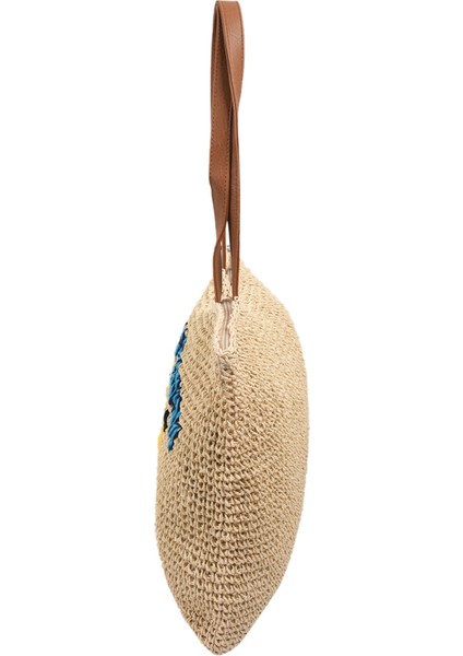 Sıcak El Yapımı Plaj Çantası Bohemian Yaz Hasır Çanta Rattan Seyahat Kadın Omuz Çantaları (Yurt Dışından) indirimleri