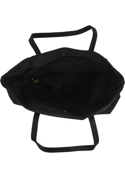 Orijinal Sanat Kanvas Çanta Basit Vahşi Kolej Rüzgar Omuz Çantası Büyük Çanta Rahat Çocuk Çantası Alışveriş Çantası Trend Büyük Çanta Siyah (Yurt Dışından) fırsatları