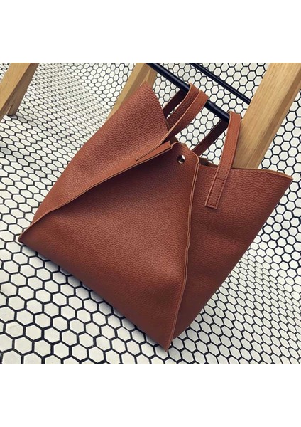 Kadın Çanta Bayan Omuz Çantaları Tote Çanta Messenger Satchel Deri (Kahverengi) (Yurt Dışından) modelleri