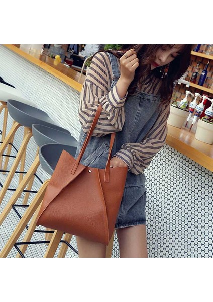 Kadın Çanta Bayan Omuz Çantaları Tote Çanta Messenger Satchel Deri (Kahverengi) (Yurt Dışından) indirimleri
