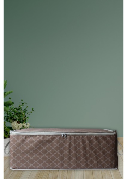 6'Lı Çekyat Baza Tipi Yastık Kıyafet Saklama Hurcu - Baza Altı Düzenleyici Hurç Çiçek Desen(Pudra Pembe) fiyatları