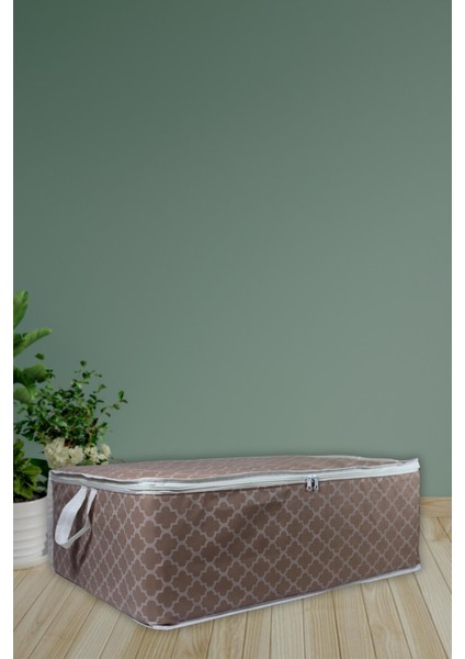 6'Lı Çekyat Baza Tipi Yastık Kıyafet Saklama Hurcu - Baza Altı Düzenleyici Hurç Çiçek Desen(Pudra Pembe) modelleri