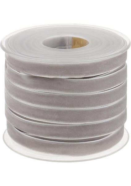20 Yard 10MM Genişliğinde Kadife Kurdele Kı Ş Dıy Gri Açıığı (Yurt Dışından)