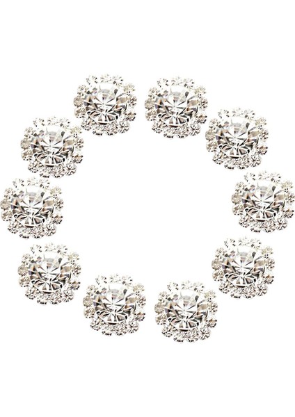 10 Kristal Düğme Flatback Düğmesi Dıy Takı Yapımı Hediye Zanaat Dekor 15MM (Yurt Dışından) fiyatları