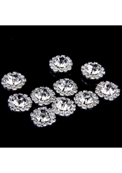 10 Kristal Düğme Flatback Düğmesi Dıy Takı Yapımı Hediye Zanaat Dekor 15MM (Yurt Dışından) modelleri