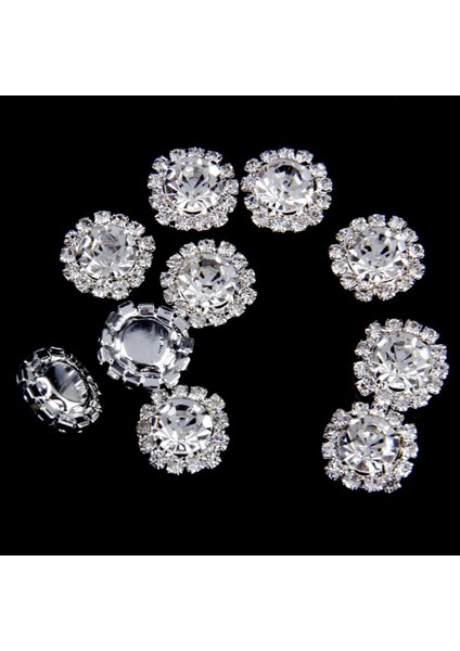 10 Kristal Düğme Flatback Düğmesi Dıy Takı Yapımı Hediye Zanaat Dekor 15MM (Yurt Dışından) indirimleri