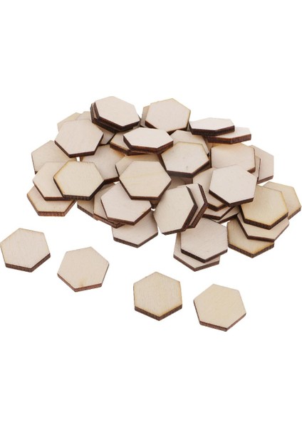 54'lü Altıgen Doğal Ahşap El Sanatları Paketi (Yurt Dışından)