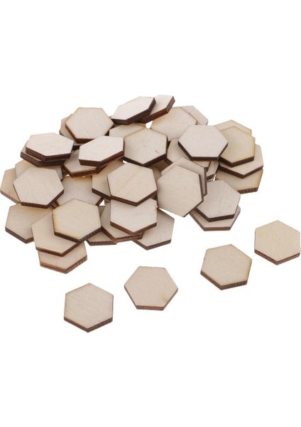 54'lü Altıgen Doğal Ahşap El Sanatları Paketi (Yurt Dışından) fırsatları