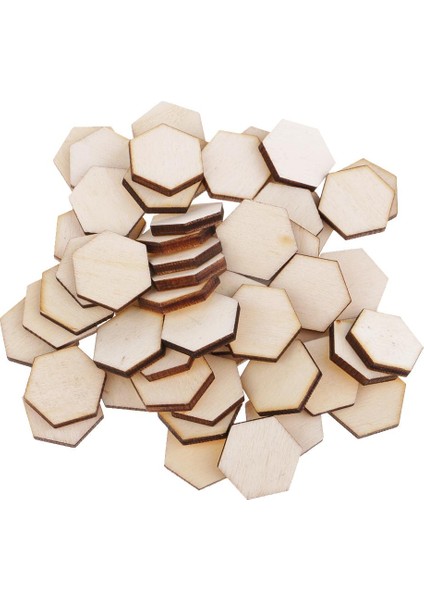 54'lü Altıgen Doğal Ahşap El Sanatları Paketi (Yurt Dışından) indirimleri