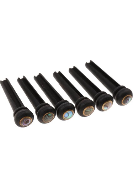 6x Gitar Köprüsü Uç Pimleri Akustik Gitar Parçaları Için Set 30MM Siyah Yeni (Yurt Dışından) modelleri