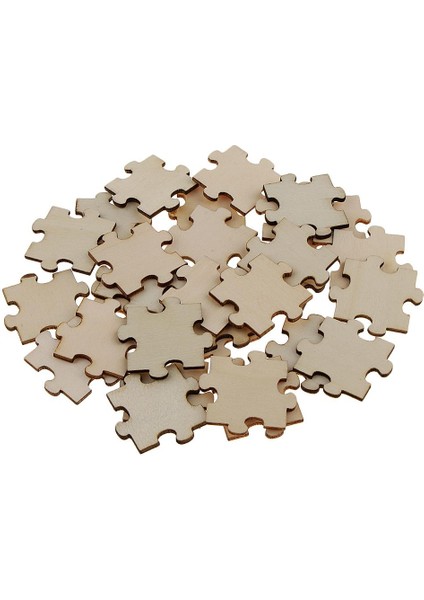 50 40MM Boş Bezemeler Scrapbooking Için Ahşap Dilimler (Yurt Dışından)