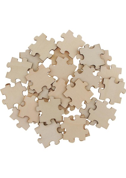 50 40MM Boş Bezemeler Scrapbooking Için Ahşap Dilimler (Yurt Dışından)
