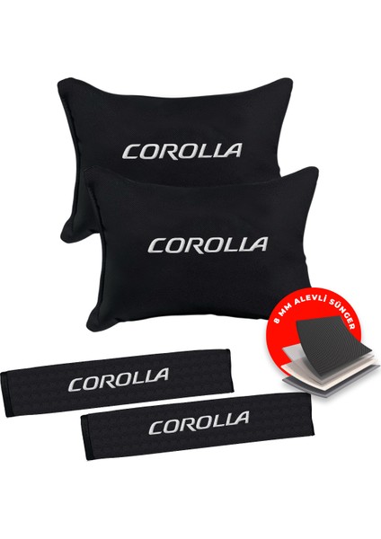 Toyota Corolla Nakışlı Otomind Boyun Yastığı Seti