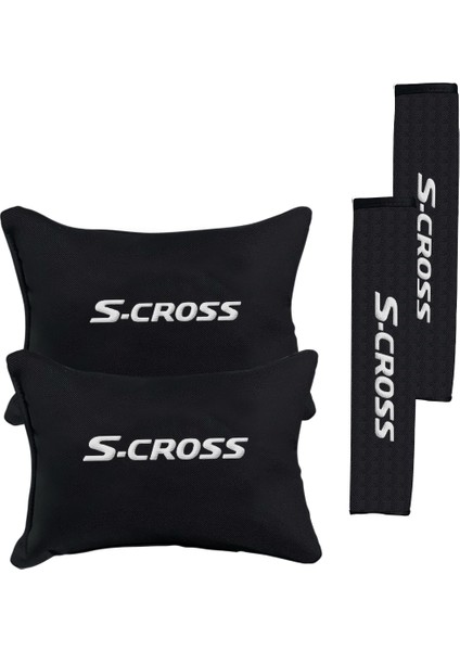 Suzuki S-Cross Nakışlı Otomind Boyun Yastığı Seti