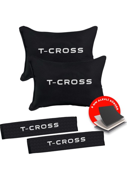 Volkkswagen T Cross Nakışlı Otomind Boyun Yastığı Seti