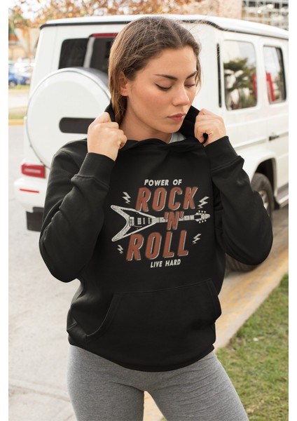 Pamuklu Tarz Oversize Kadın Kapşonlu Sweatshirt