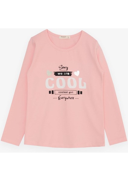 Kız Çocuk Taytlı Takım Havalı Kız Yazı Baskılı 4-8 Yaş, Pembe modelleri