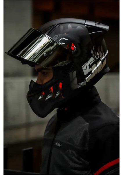 Rapıd 2 Race Clawn Mat Siyah-Gri-Kırmızı Kask C2