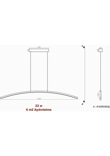 Samsung Ledli Spring Sarkıt LED Avize 120CM