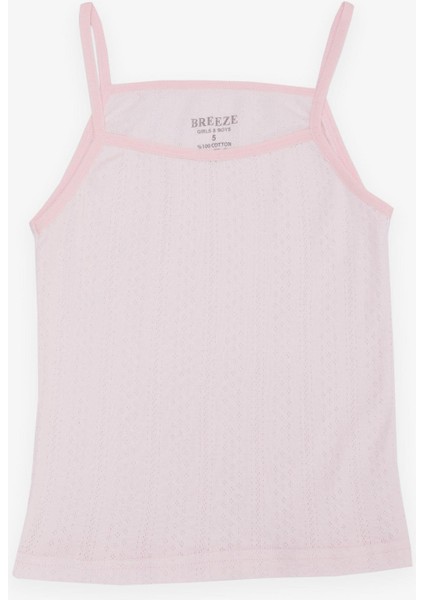 Kız Çocuk Atlet & Slip Takım Jakarlı 3-11 Yaş, Pembe