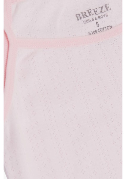 Kız Çocuk Atlet & Slip Takım Jakarlı 3-11 Yaş, Pembe