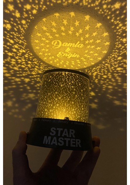 Kişiye Özel Isimli Gece Lambası / Star Master/ Sevgili / 14 Şubat / Doğum Günü / Hediye