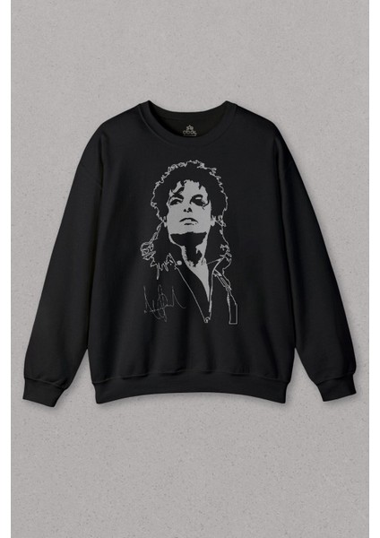 Siyah Sweatshirt Michael Jackson Dance Moon Light Dancing Dans Sweat