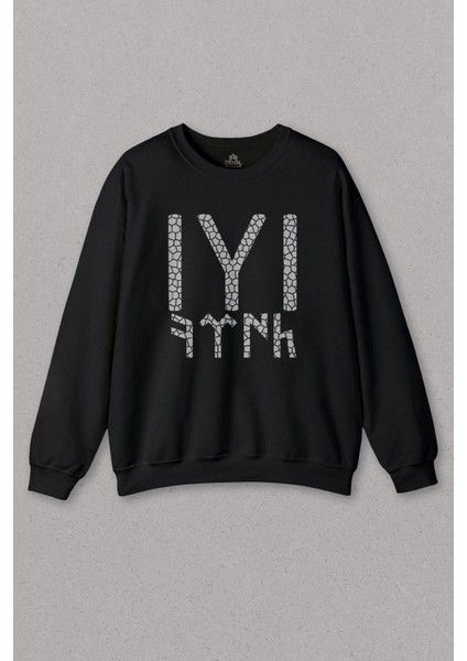 Kayı Boyu Iyı Göktürkçe Türk Bozkurt Diriliş Baskılı Unisex Sweat