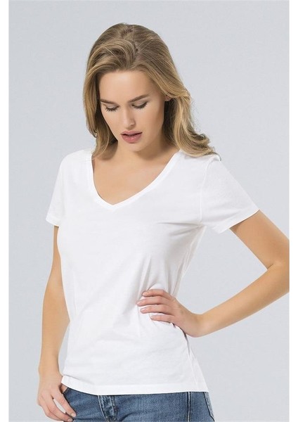 MILANO Kadın T-Shirt - Beyaz