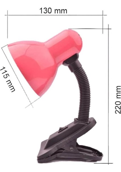 Mandallı Akrobat Masa Üstü Çalışma Gece Lambası E27 Duy LED Ampul