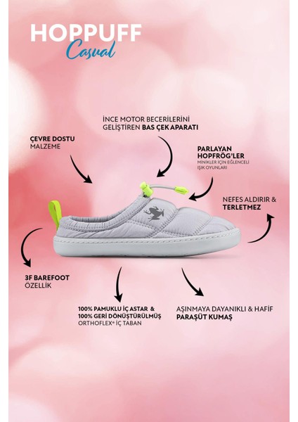 Hoppuff Casual Dinamik Gri Barefoot Çocuk Ayakkabı