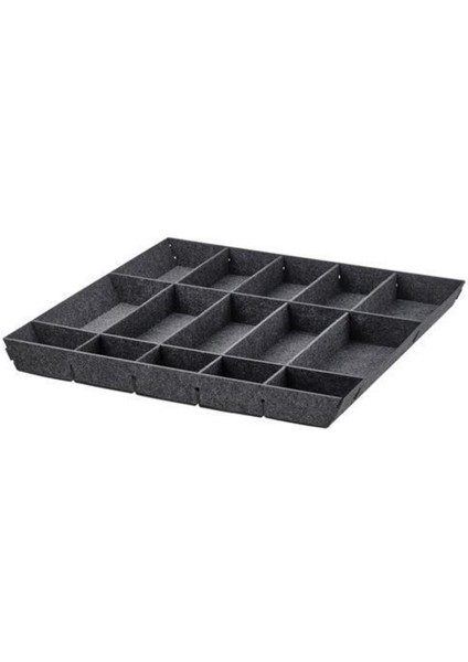 Bölmeli Çekmece Düzenleyici Gri Renk 60 Cm, Ayarlanabilir Kaşıklık-Çekmece Düzenleyic
