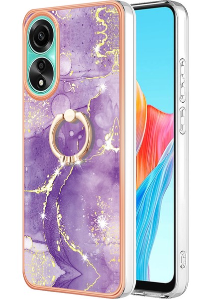 Oppo A78 4g Cep Telefon Kılıfları Mermer Kickstand Tpu Şok Geçirmez Kapak (Yurt Dışından)