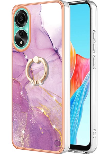 Oppo A78 4g Cep Telefon Kılıfları Mermer Kickstand Tpu Şok Geçirmez Kapak (Yurt Dışından)