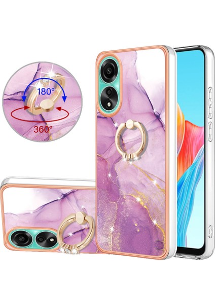Oppo A78 4g Cep Telefon Kılıfları Mermer Kickstand Tpu Şok Geçirmez Kapak (Yurt Dışından) modelleri