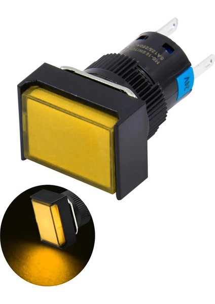 D16 Sinyal LED 24V Dikdörtgen Sarı MBT-17350