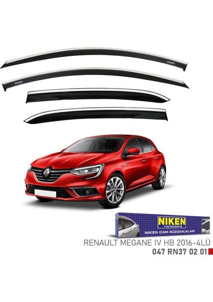 Renault Megane 4 hb Kromlu Cam Rüzgarlığı Niken 2016+